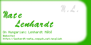 mate lenhardt business card